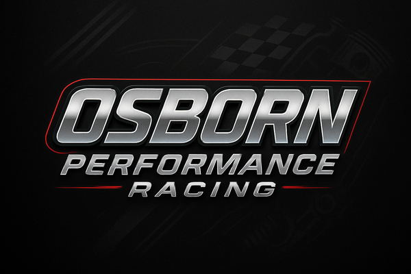 Have the Words Osborn Performance Racing with a black, grey, red automotive themed.